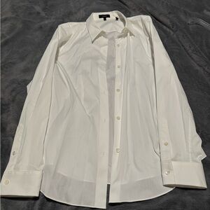 Theory White Button Up Shirt Size L